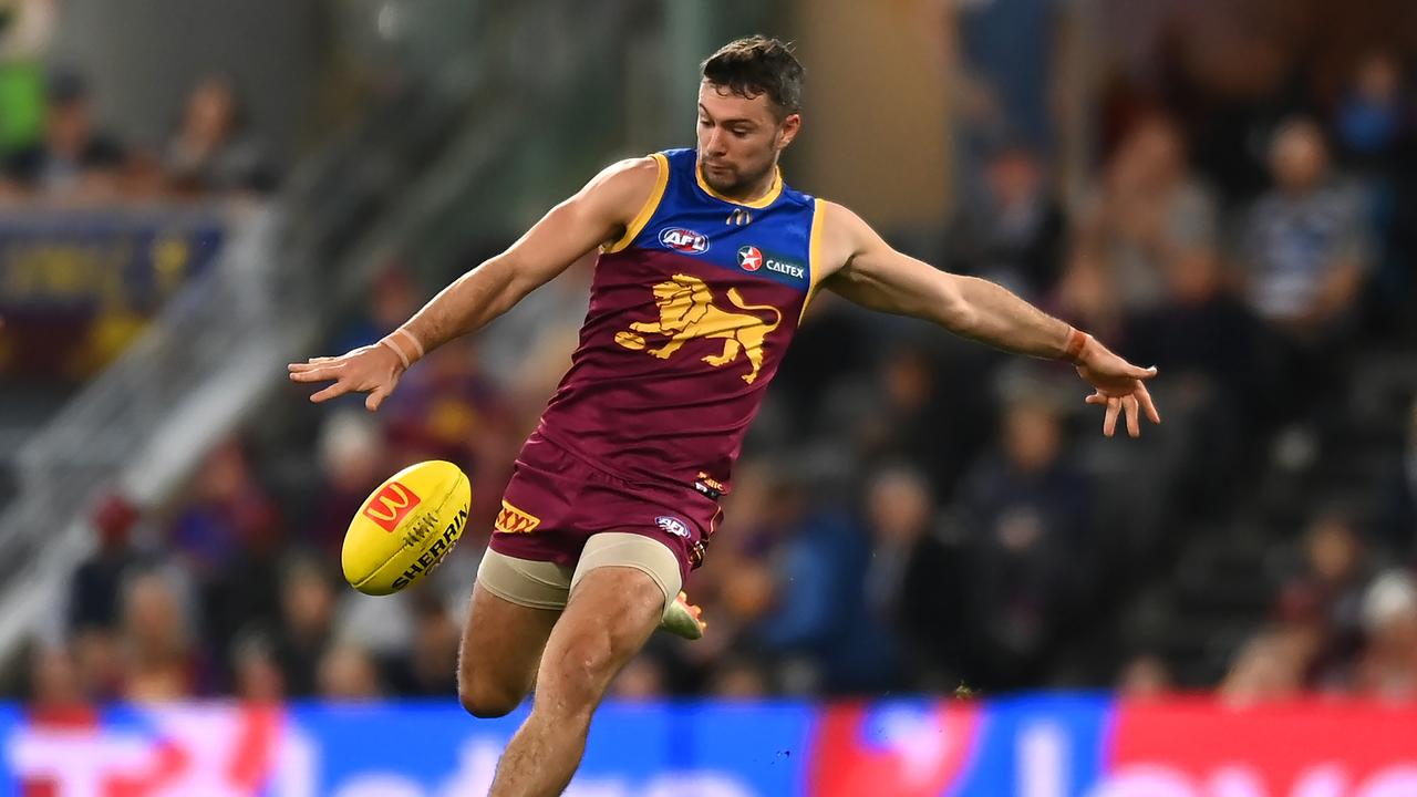 Conor McKenna is set to make his 100th AFL appearance on Saturday. Picture: Albert Perez/AFL Photos via Getty Images