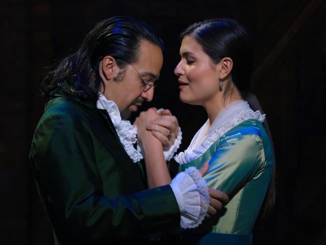 Lin-Manuel Miranda in a scene from Hamilton.