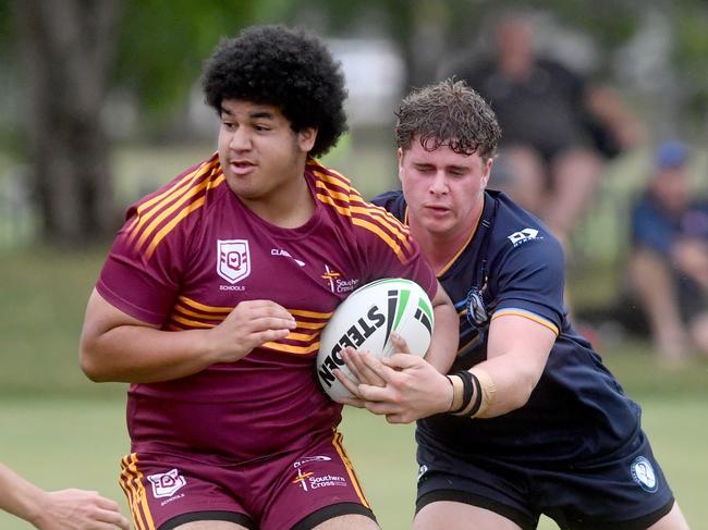 Round 4 of the Townsville Blackhawks Schoolboy Trophy. Ryan Catholic College against Southern Cross Catholic College at Ryan Catholic College. Picture: Evan Morgan