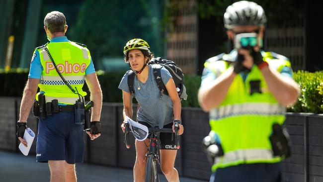 Police are using speed guns to crack down on riders. Picture: Mark Stewart