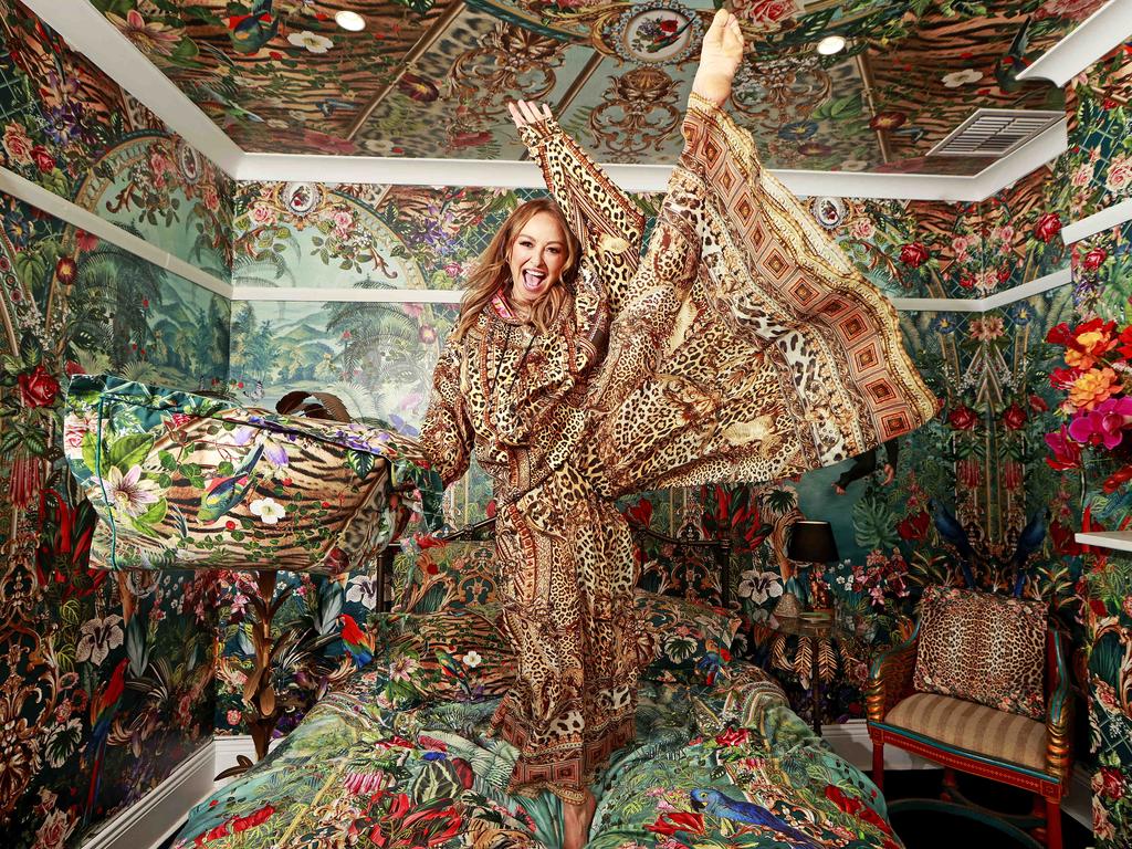 Fashion designer Camilla Franks in her former Edgecliff home. Picture: Tim Hunter