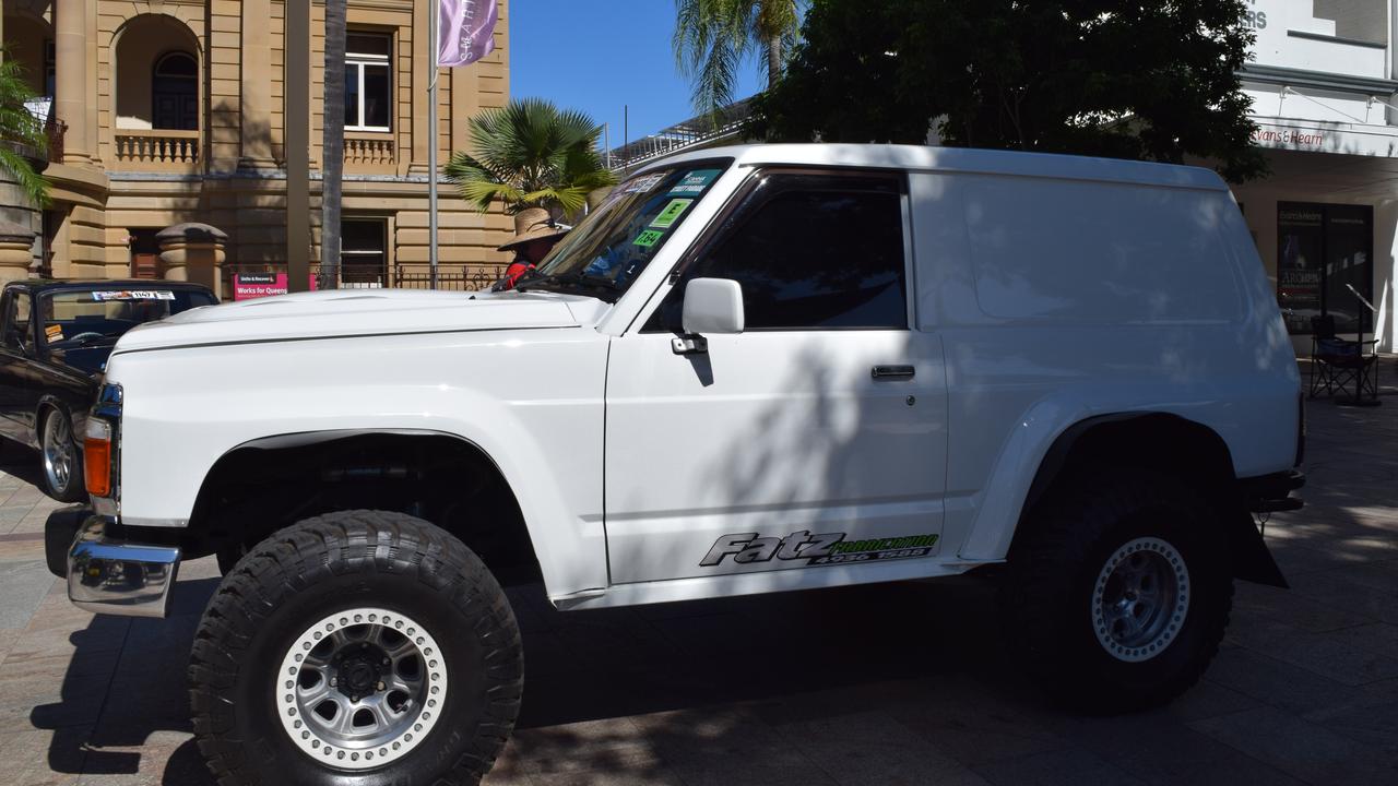 Cars on display in the Rockynats in the CBD on Sunday, April 17.