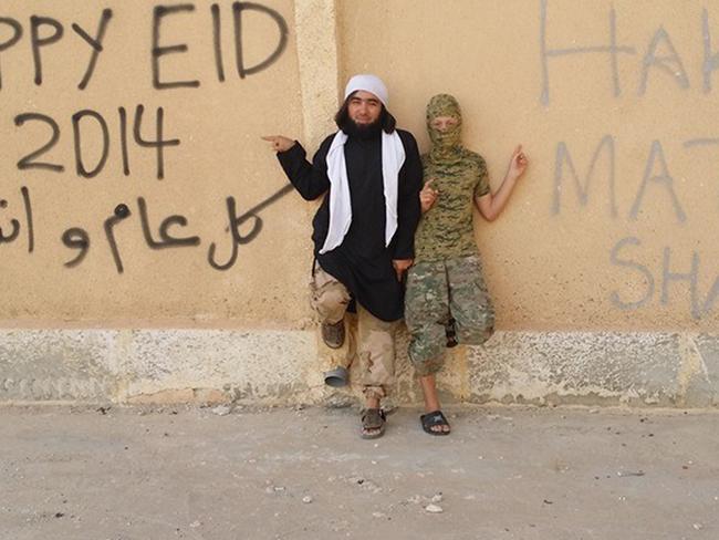 Queenslander Zia Abdul Haq, left, pictured in the Syrian city of Aleppo shortly before he was killed.