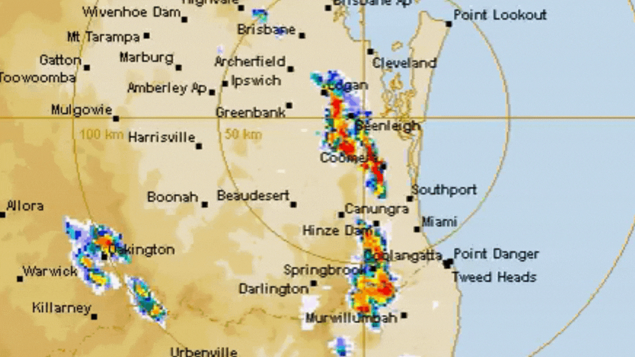 Brisbane weather Hail, heavy falls after storms hit South East Qld