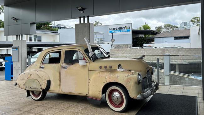 Rock `n' Roll George's FX Holden at Hutchies headquarters.