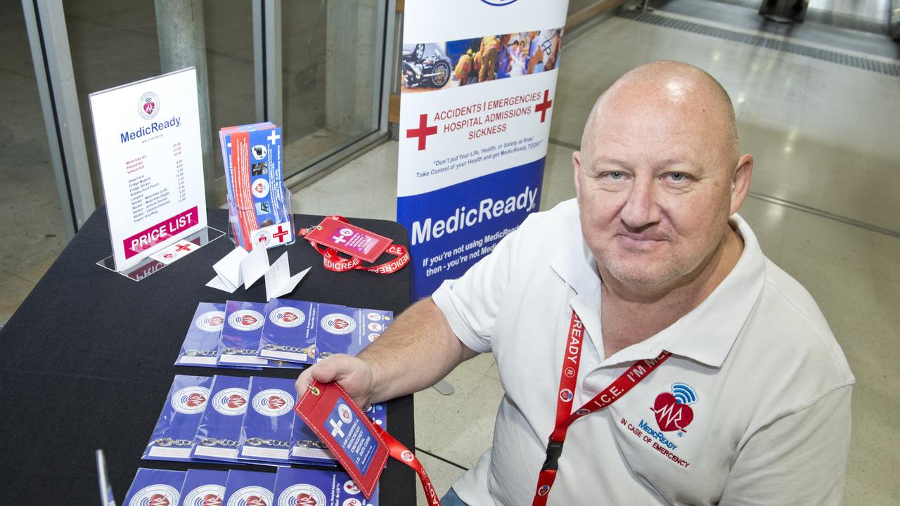 George Helon with his Medic Ready packs.