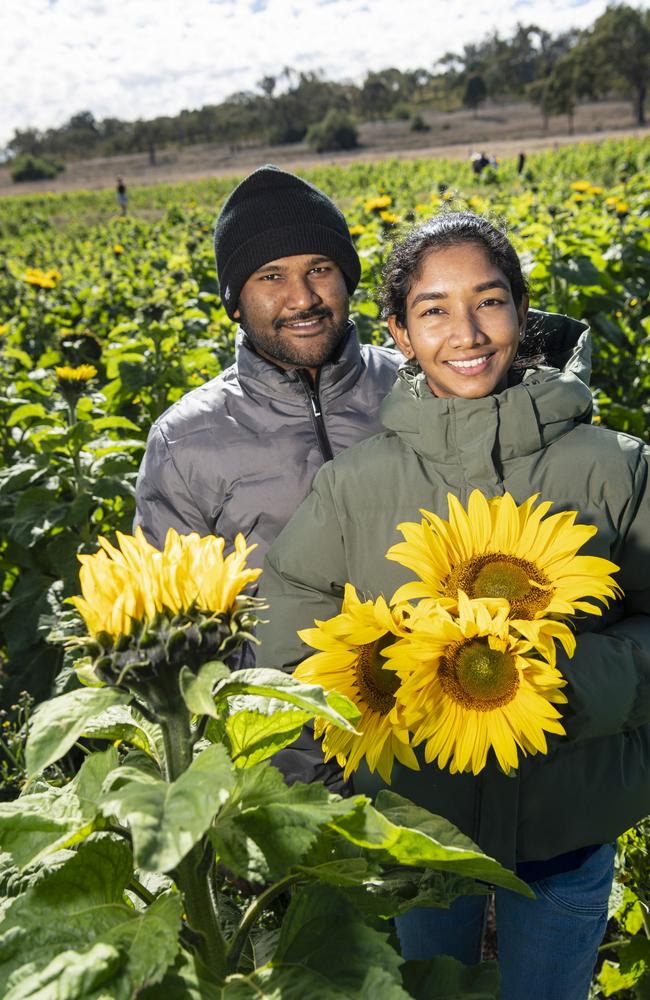 Ravindu Dahanayake and Sanduni Ambuldeniya at Warraba Sunflowers, Saturday, June 22, 2024. Picture: Kevin Farmer