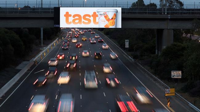 A QMS Media digital billboard for Yoplait yoghurt. Picture: Supplied