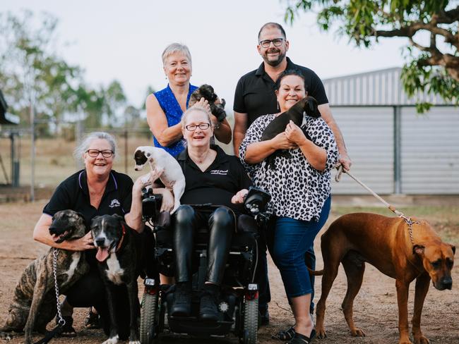 Angel Paws' Larissa Huxley, Margaret Lyons, Julie Brice, Clayton Cook, Libby Humphrey, visit their new headquarters in Stuart. Picture: Josephine Carter.