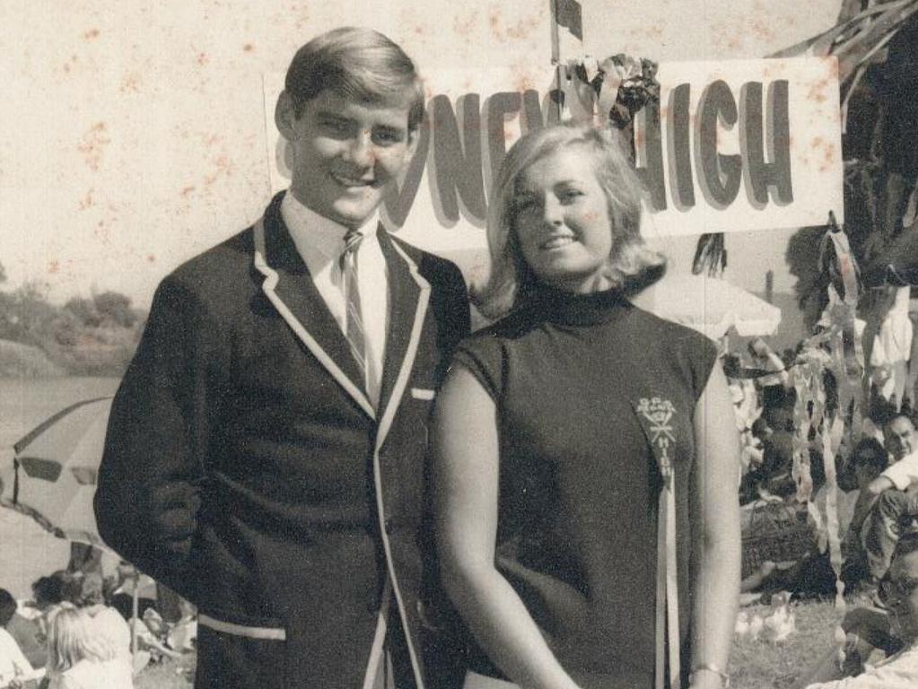 Chris Dawson and Lynette Dawson in 1966, aged 17 years. Picture: Supplied.
