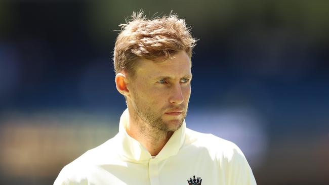 Joe Root was left on his own as he addressed the media post-game. Picture: Robert Cianflone/Getty Images