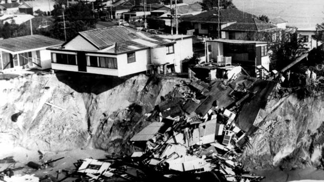 Swallowed by the sea: Garry Egger’s family home washed away in 1978.