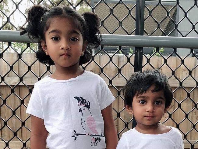 Tharnicaa, right, has spent most of her life in detention. Picture: Instagram @bringthemhometobiloela