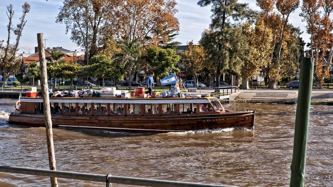 A wooden passenger ferry on the Tigre Delta. Picture: Getty Images