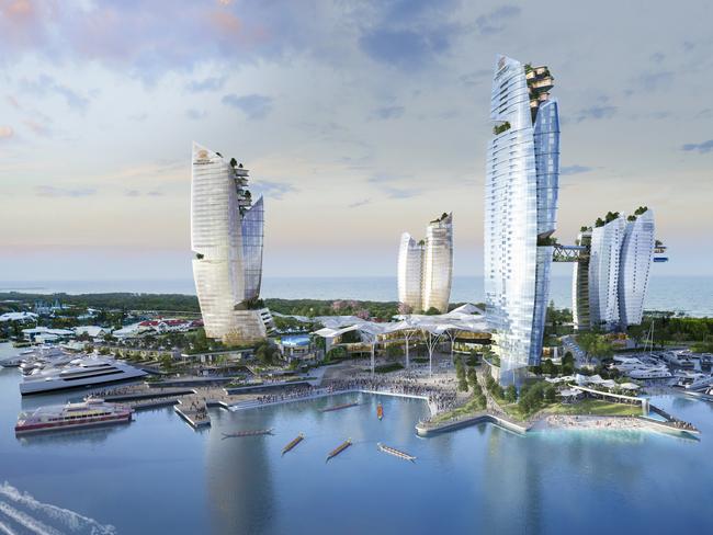 ASF consortium's supplied images of their Gold Coast Integrated Resort with proposed hotel, casino resort development to be built on land between Sea World and Palazzo Versace on the Gold Coast