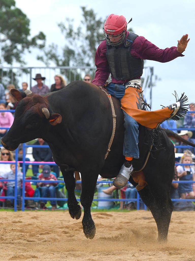 Gympie Bull n Bronc - Under 18 Junior Bull Ride, Mack Tipper. Picture: Shane Zahner