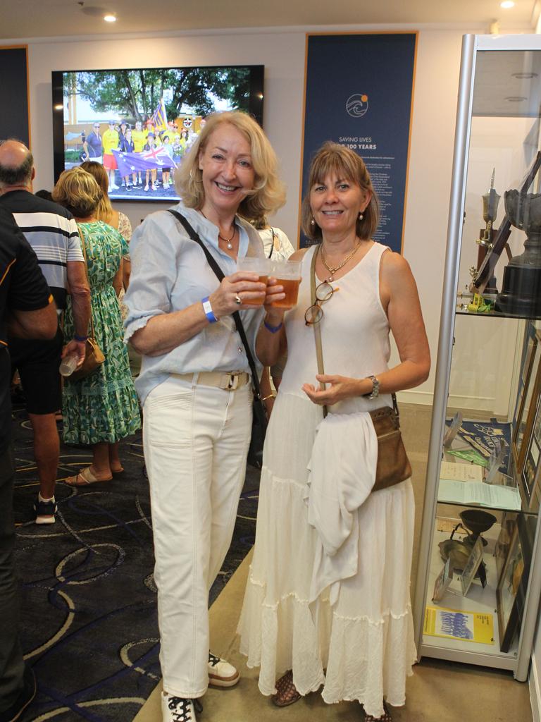 Southport SLSC 100th birthday celebrations. Simone Quilligan and Michelle Bennetts. 19 October 2024 Main Beach Picture by Richard Gosling