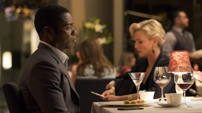 David Oyelowo and Charlize Theron in a scene from Gringo.