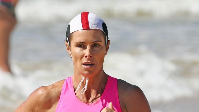 FEE APPLIES, COURIER MAIL ONLY Former Iron Woman competitor Candice Warner made her return to competition at the 2022 Surf Life Saving Australia event held on the Gold Coast in Queensland, where she competed in the Masters category.Gold Coast, 5 April 2022