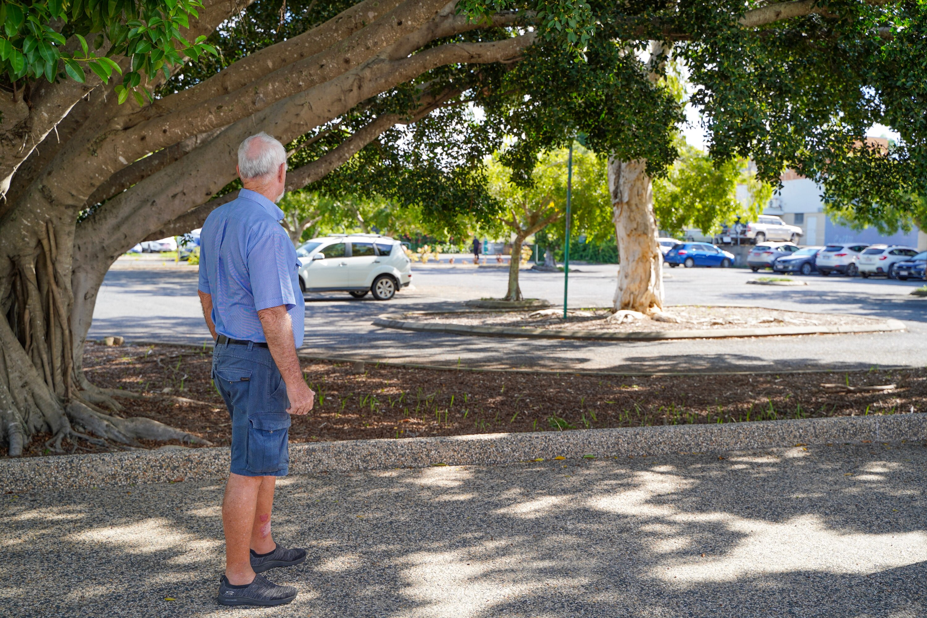 Mackay RSL sub-branch president Ken Higgins looking out over the site where the new Mackay RSL is proposed to be built. Picture: Heidi Petith