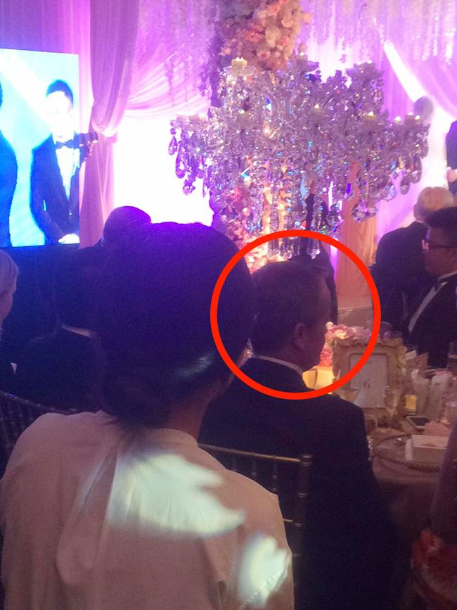 Bill Shorten (circled) attends the wedding of Huang Xiangmo's daughter at the Shangri-La Hotel in Sydney in 2016.