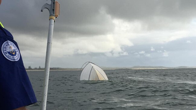 SOCIAL MEDIA IMAGE DISCUSS USE WITH YOUR EDITOR - A crew from Marine Rescue Wooli retrieved a tinnie that rolled on the Wooli bar Saturday morning, March 6, 2021.