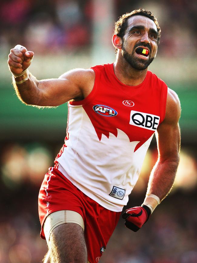 Adam Goodes was booed out of the AFL. Pic: Phil Hillyard