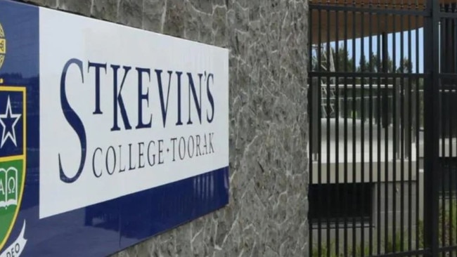 St Kevin's College Toorak sign Picture: Supplied