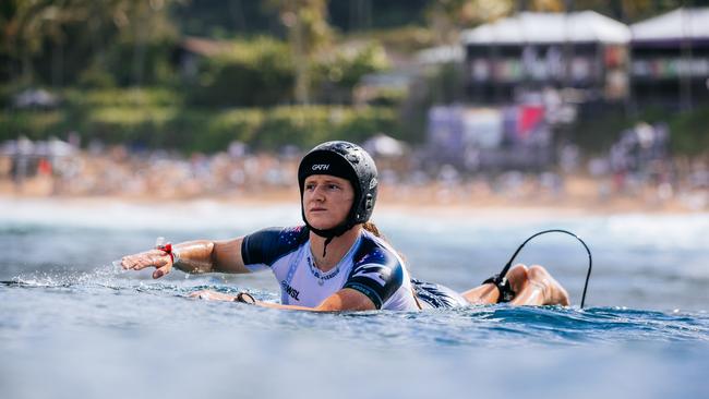 India Robinson has brought awareness to the dangers of concussion in surfing. (Photo by Brent Bielmann/World Surf League)