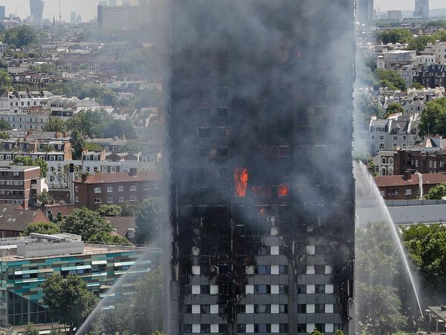 There are concerns the cladding on the outside of the Grenfell building helped spread the massive blaze. Picture: Adrian Dennis