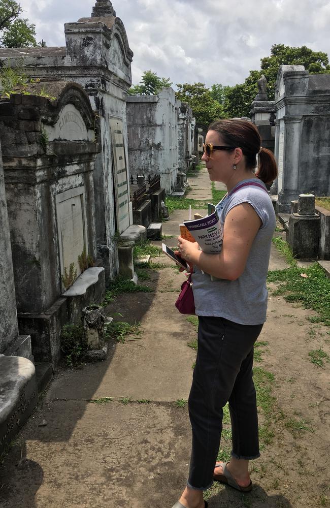 Inspiring ... Rachael Johns graveside at Lafayette Cemetery.