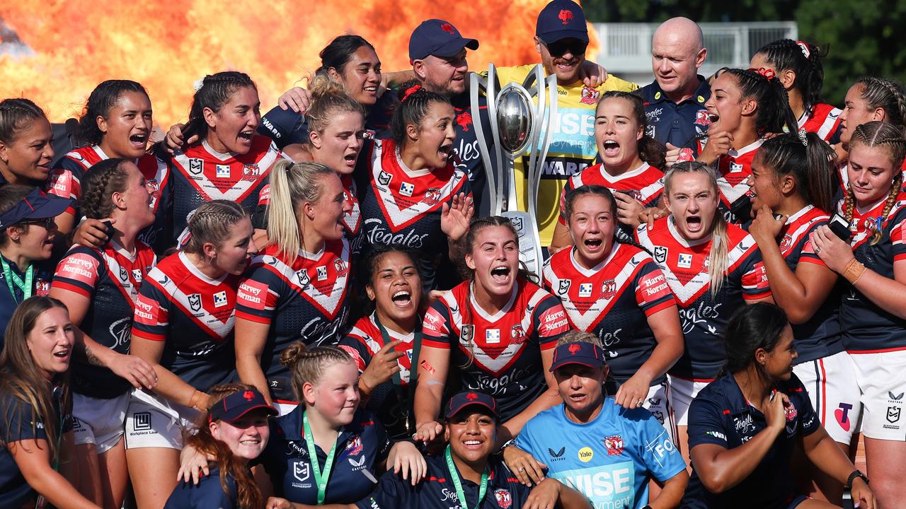 The Roosters stunned the Dragons to win the NRLW title.