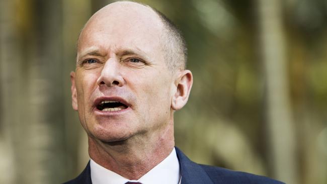 Premier Campbell Newman hit the election trail on the Gold Coast this morning. (Photo by Glenn Hunt/Getty Images)