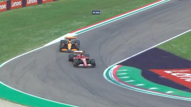 The Aussie was right on Sainz’s tail. Photo: Fox Sports