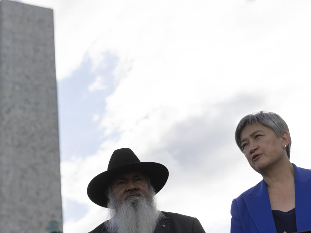 Foreign Minister of Australia, Senator Penny Wong attends the United Nations in New York with Pat Dodson, Labor Senator for WA. Picture: Foreign Office