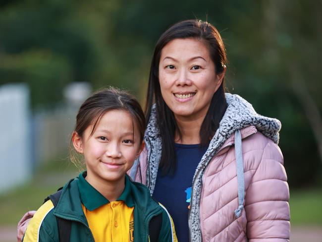 Kristine Tan, with her daughter Alicia La Vinh, 10, who attends Carlingford West Public School. Picture: Justin Lloyd.