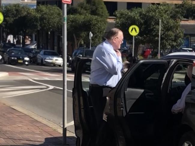 Former Gosford Mayor Laurie Maher leaves Penrith Local Court after pleading not guilty to all charges in October 2020. Picture: Kate Lockley