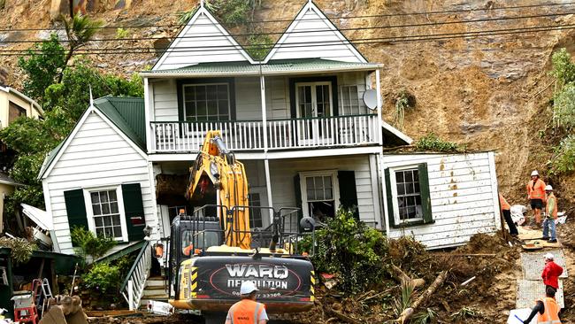 A property in Remuera where an a man was found dead after a landslide hit his house. Picture: Getty images