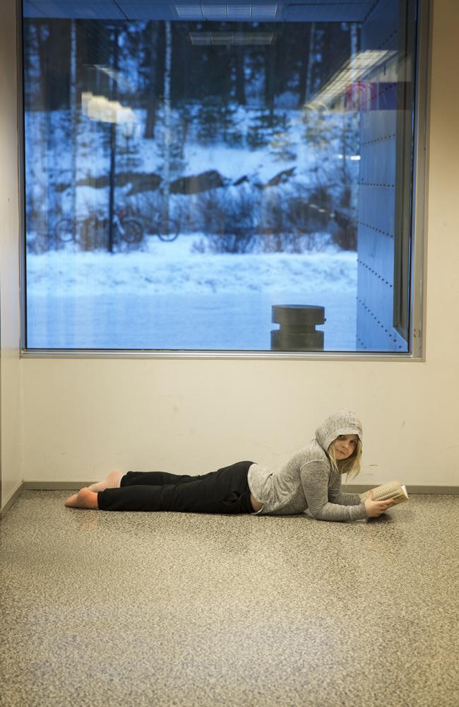 Students are free to read and study anywhere they wish around the school. Picture: Ella Pellegrini.