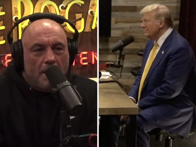 Joe Rogan interviews Donald Trump on Rogan's hit podcast.