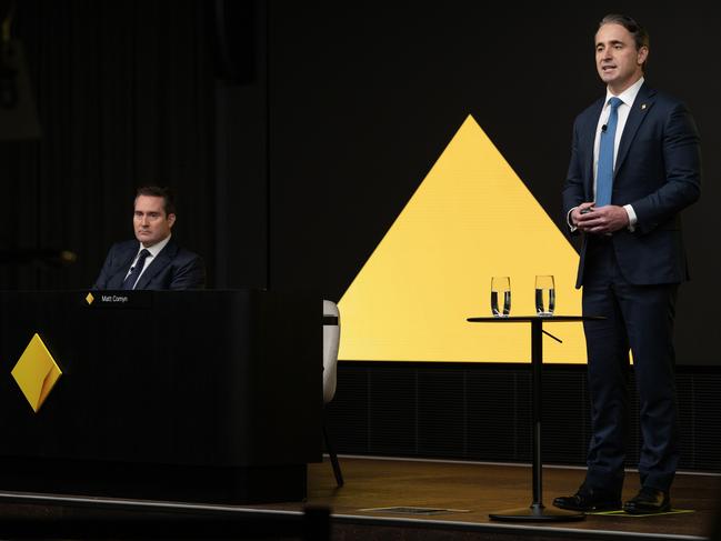 Commonwealth Bank CFO Alan Docherty, left, and CEO Matt Comyn. Picture: Nic Long for Commonwealth Bank