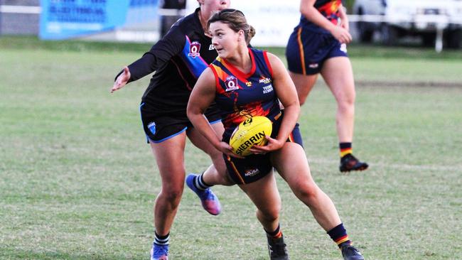 Noosa Tigers women's player Raegan Mills in action. Picture: Craig Slaney Sports Photography