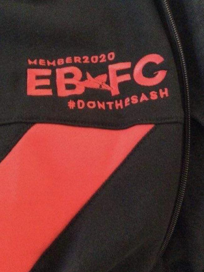 The EFC brand has changed on club members supporter gear.