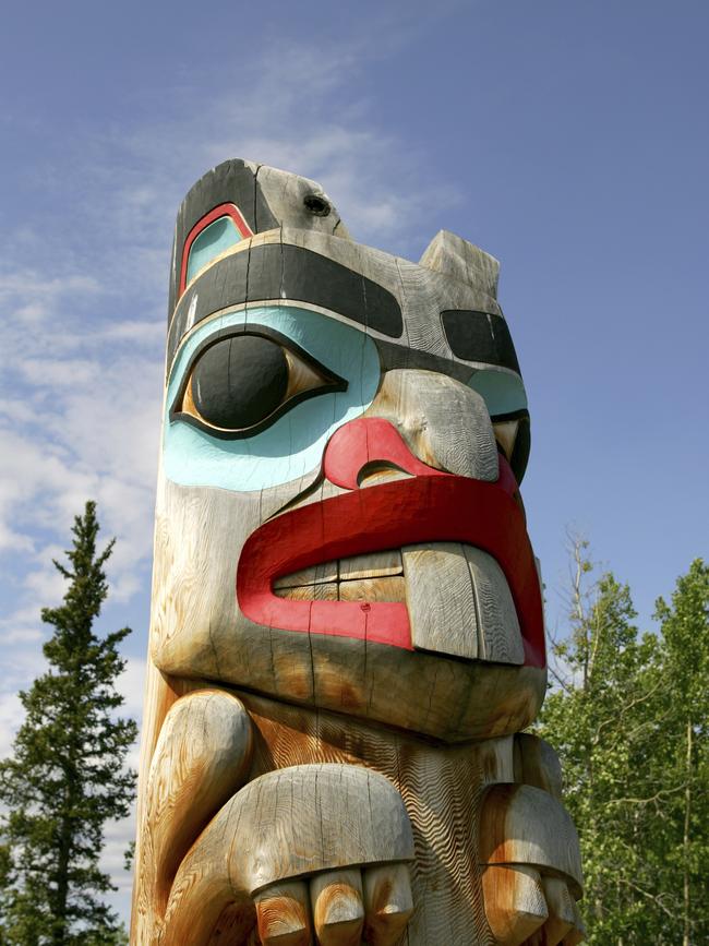 A totem pole in Canada, which has a long history of treaty-making.