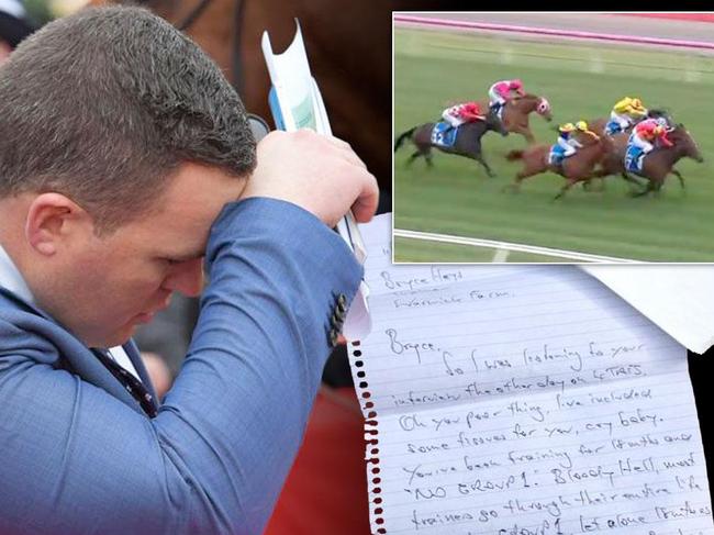 ‘Bloody hell’: Punter’s brutal note to trainer