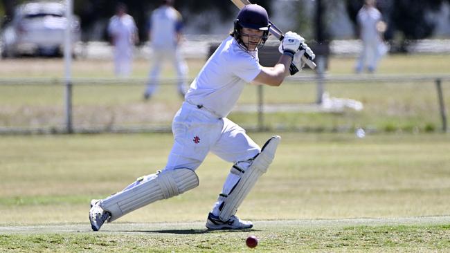 Preston Baseballers bat Charlie Mitchell. Picture: Andrew Batsch