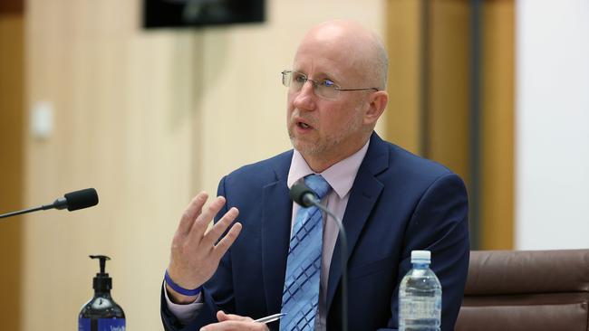 John Chevis appeared as a witness at the Standing Committee on Legal and Constitutional Affairs public hearing. Picture: NCA NewsWire / Gary Ramage