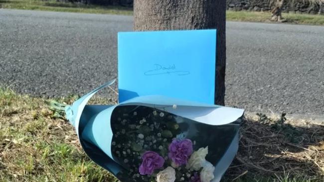 Flowers laid for David Connolly following his tragic death at Wilston.