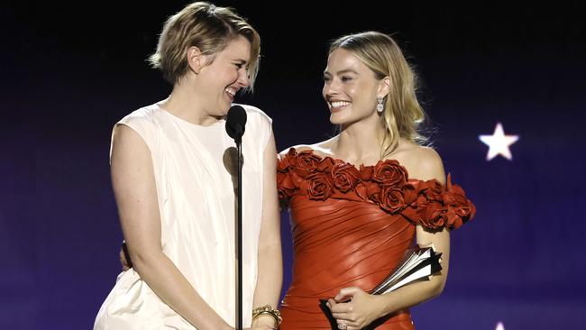 Barbie’s many admirers lost their minds over the perceived Oscar snubs by it not scoring noms for Best Actress Margot Robbie and Best Director Greta Gerwig. Picture: Kevin Winter/Getty Images for Critics Choice Association