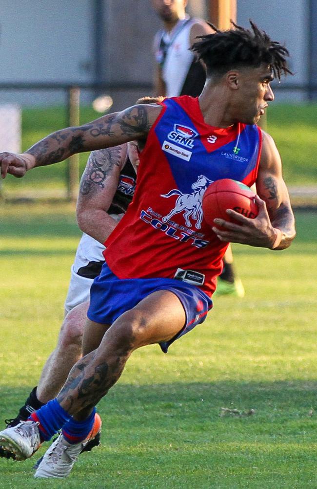 League medal fancy Kwame McHarg of Port Melbourne Colts.